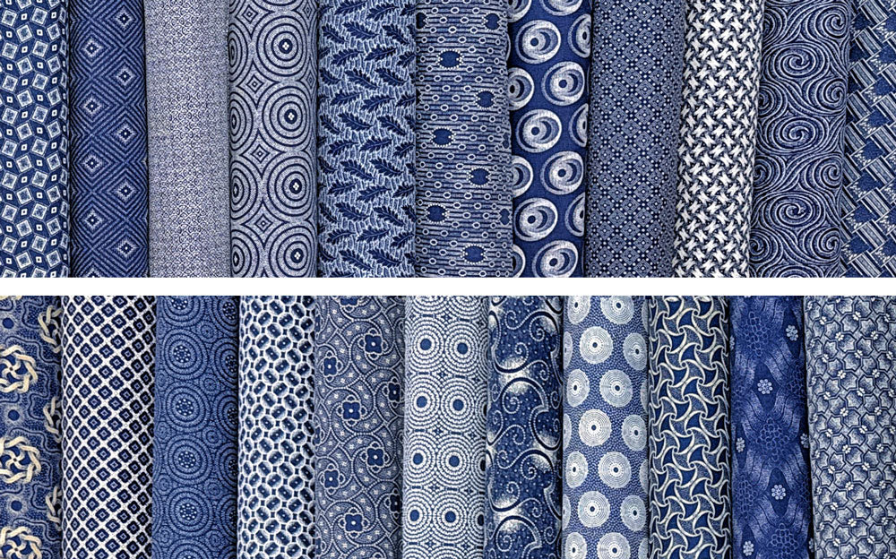 Indigo Shweshwe Fabric, 35 in. x 72 in. cut