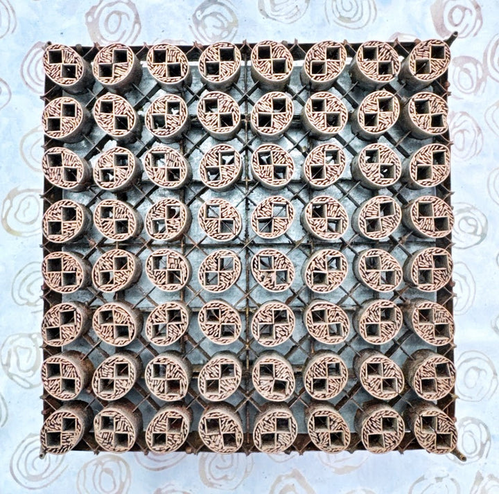 J77 Traditional Handmade Copper Tjap Patterned Ovals