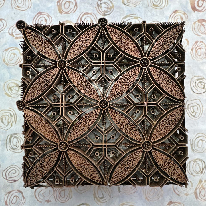 J76 Traditional Handmade Copper Tjap Four Petaled