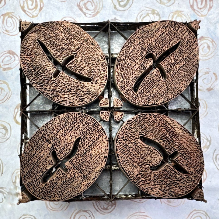 J86 Indonesian Handmade Copper Tjap Lilypads