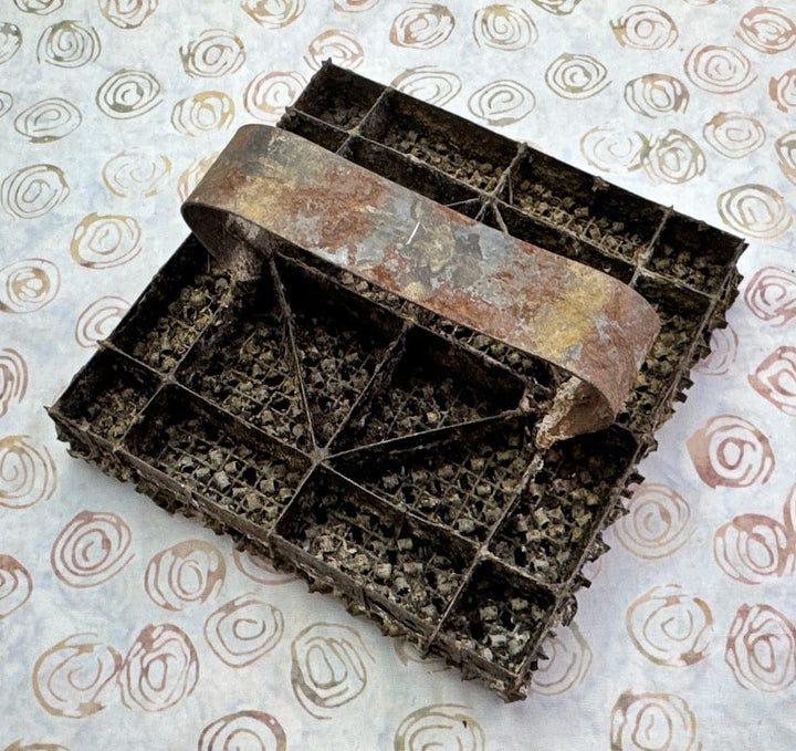 J96 Indonesian Handmade Copper Tjap Diamond Square J96 Indonesian Handmade Copper Tjap Diamond Square
