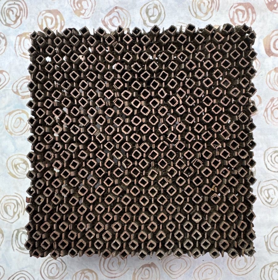 J96 Indonesian Handmade Copper Tjap Diamond Square J96 Indonesian Handmade Copper Tjap Diamond Square