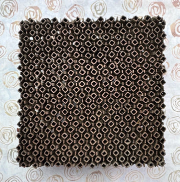 J96 Indonesian Handmade Copper Tjap Diamond Square J96 Indonesian Handmade Copper Tjap Diamond Square
