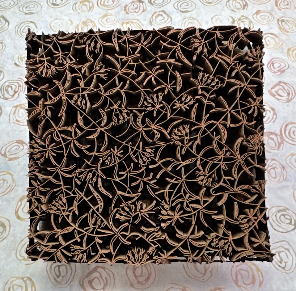 J81 Indonesian Handmade Copper Tjap Wildflower Buds