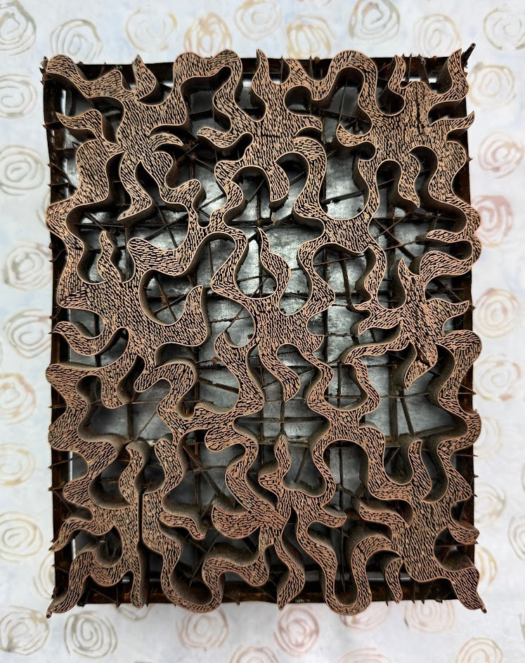 J87 Indonesian Handmade Copper Tjap Dancing Shapes