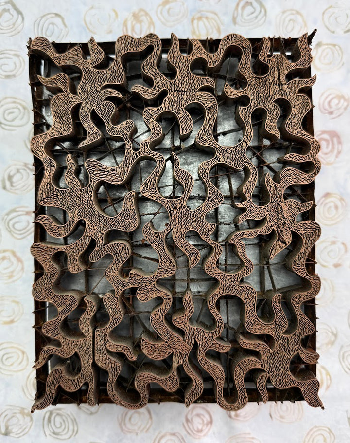 J87 Indonesian Handmade Copper Tjap Dancing Shapes