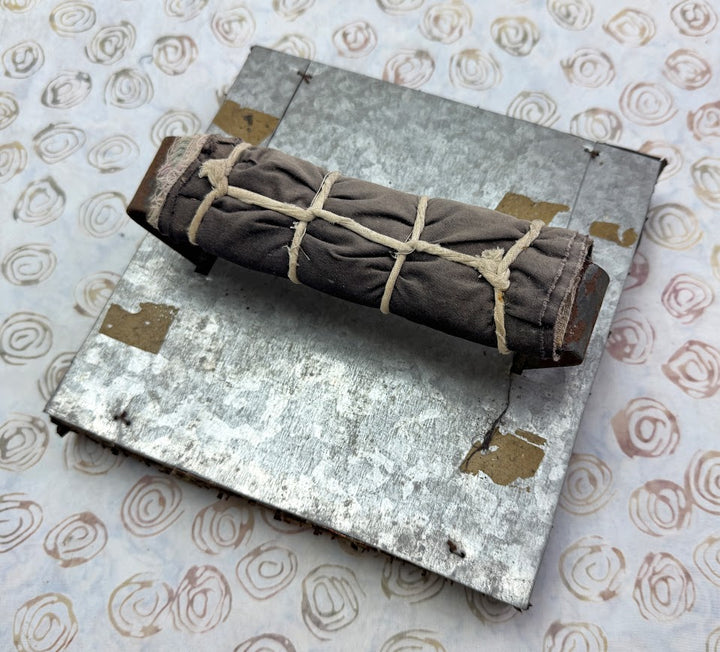 J84 Indonesian Handmade Copper Tjap Broad Leaves