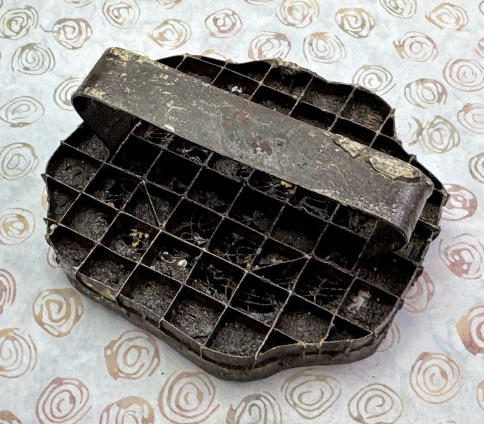 J107 Indonesian Handmade Copper Tjap Abstract Cell J107 Indonesian Handmade Copper Tjap Abstract Cell