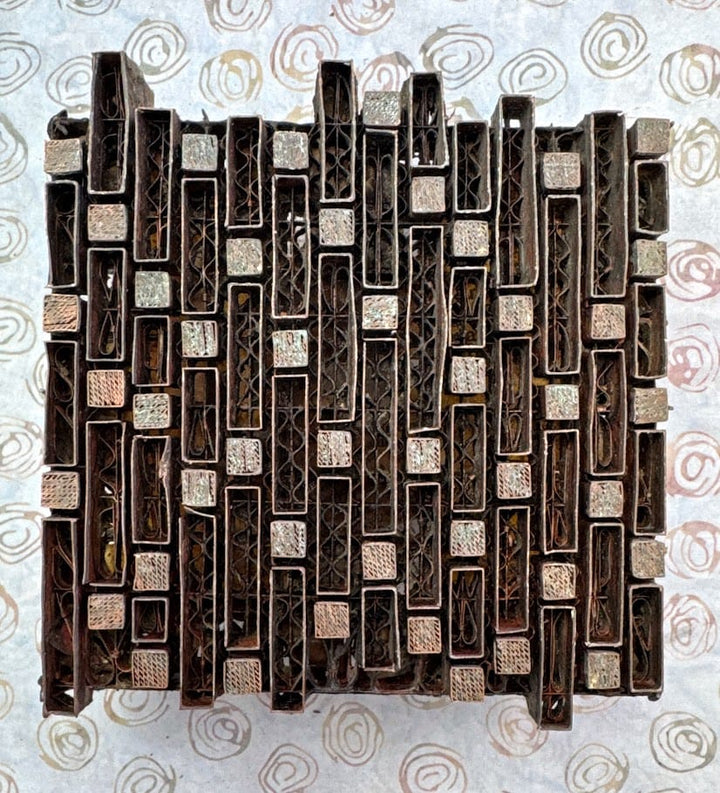 J106 Indonesian Handmade Copper Tjap Squares and Rectangles J106 Indonesian Handmade Copper Tjap Squares and Rectangles