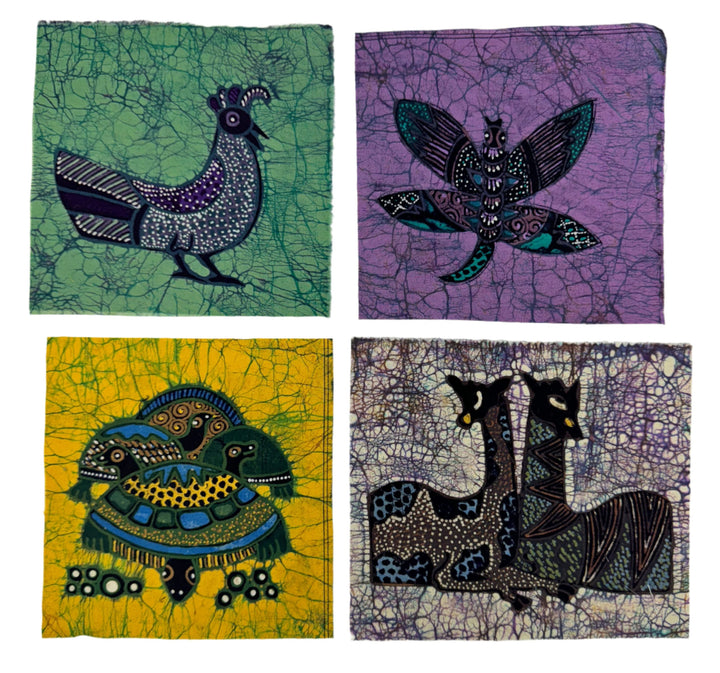 Kit Featuring 4 Small Batik Panel Squares