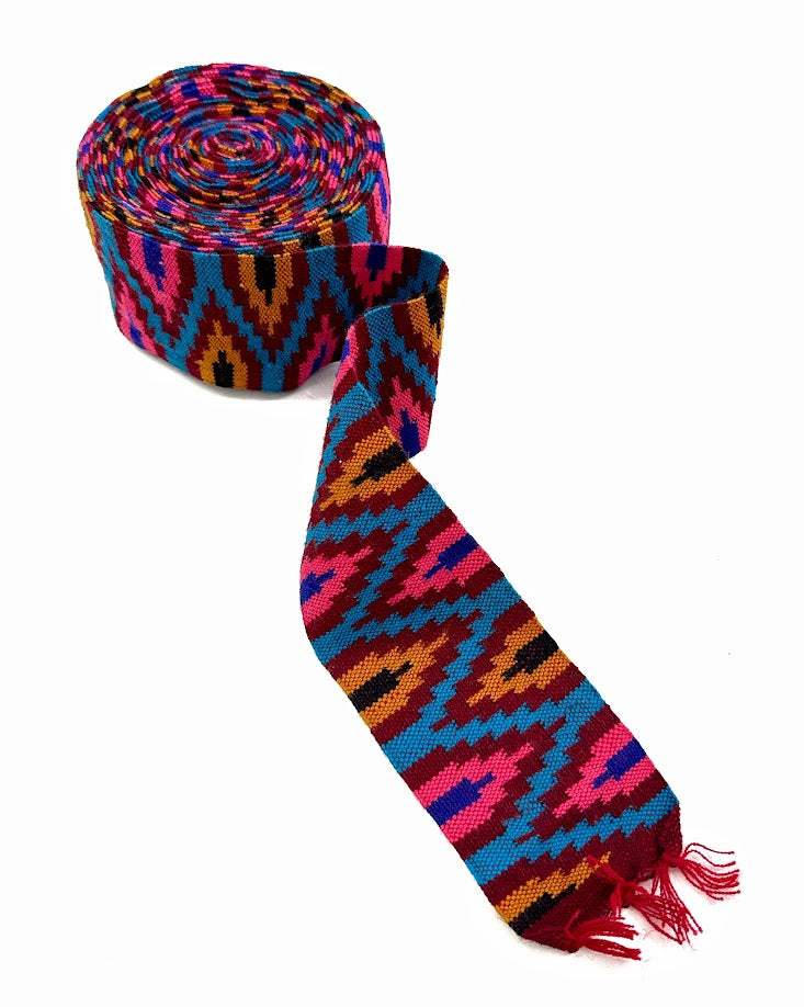 Colorful woven patterned ribbon
