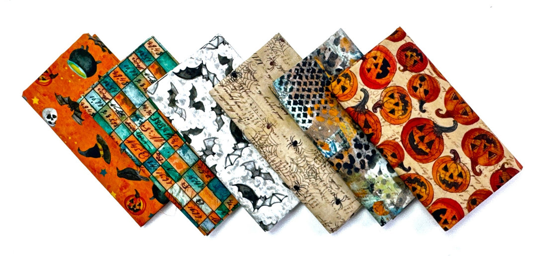 Emerald Hollow Fat Quarter Fabric Bundle 6 pcs