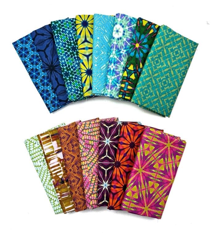 Kaleidoscope Fat Quarter Fabric Bundle (15 pcs)