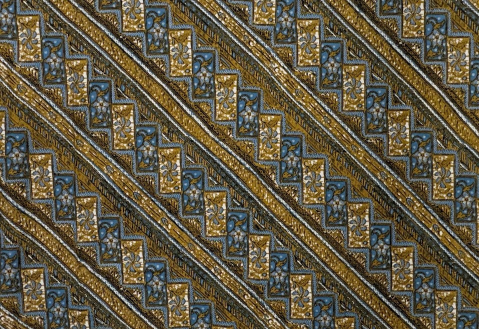 Handwoven Ikat Fabric from Indonesia - Diagonal Mosaic, 2.6yds x 44in Handwoven Ikat Fabric from Indonesia - Diagonal Mosaic, 2.6yds x 44in