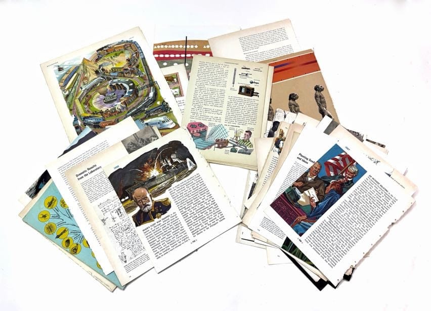 Famouspapier Colle Examples Picture Encyclopedia vintage paper collage pack