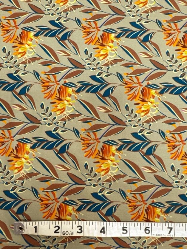 Sevenberry Japanese Cotton Broadcloth - Leafy Floral Puana Sevenberry Japanese Cotton Broadcloth - Leafy Floral Puana