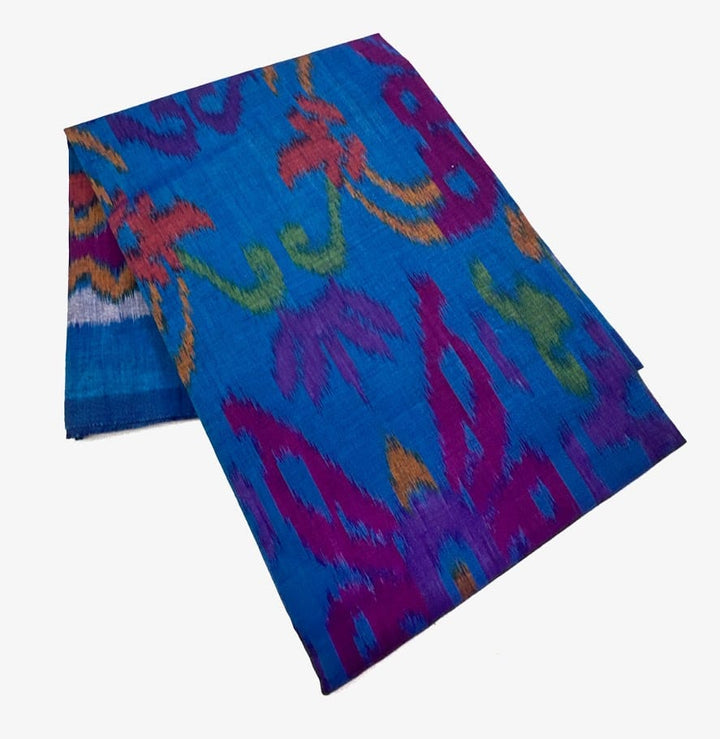 Handwoven Ikat Fabric from Indonesia - Blue with Butterfly Design Handwoven Ikat Fabric from Indonesia - Blue with Butterfly Design