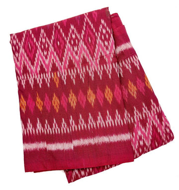 Indonesian Handwoven Ikat Fabric - Red Diamonds, Sold per 1/2 yard Indonesian Handwoven Ikat Fabric - Red Diamonds, Sold per 1/2 yard