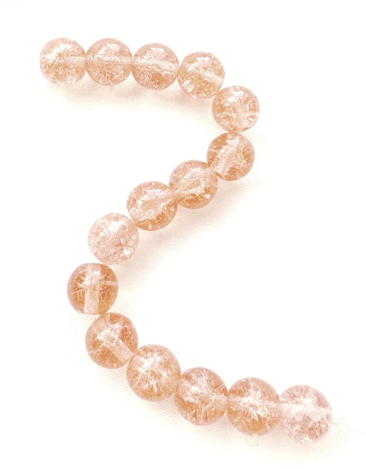 Czech Glass Beads, Peach