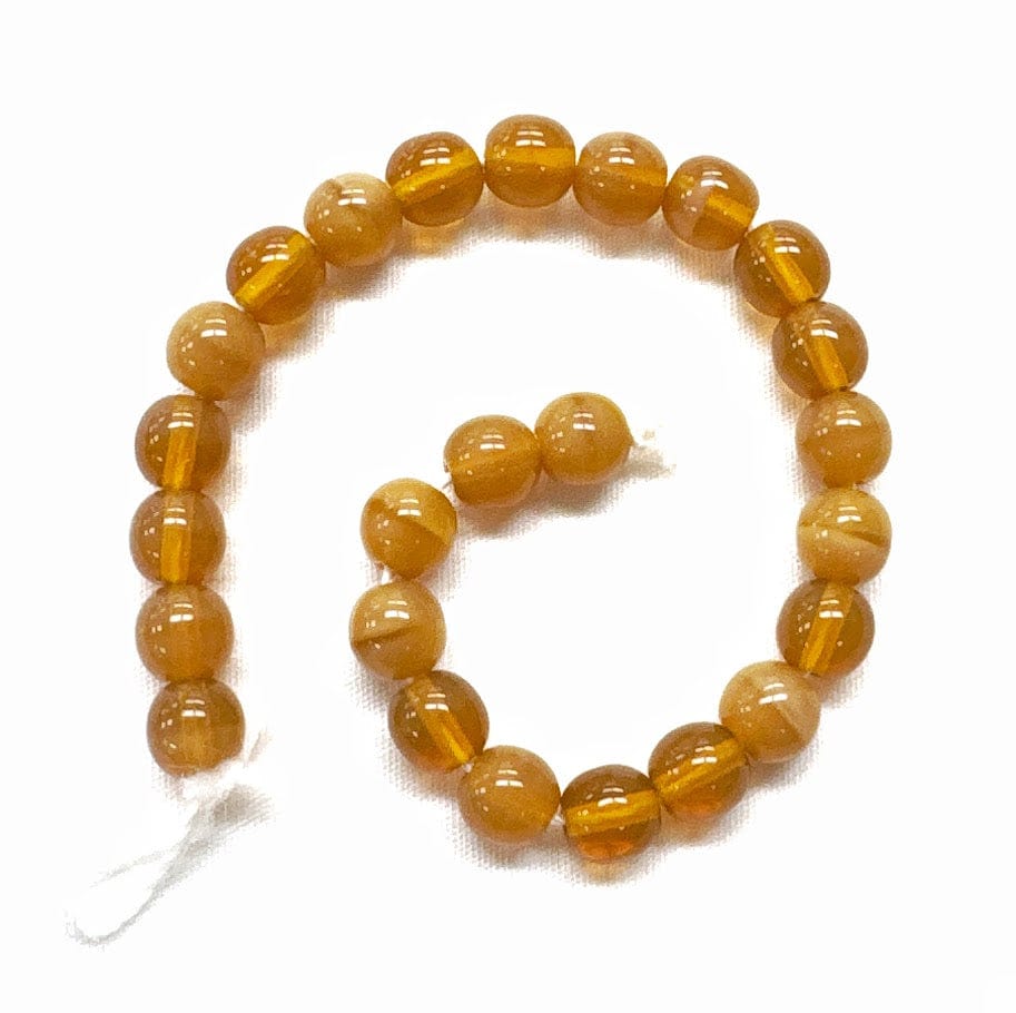 Czech Glass Beads, Round, Caramel