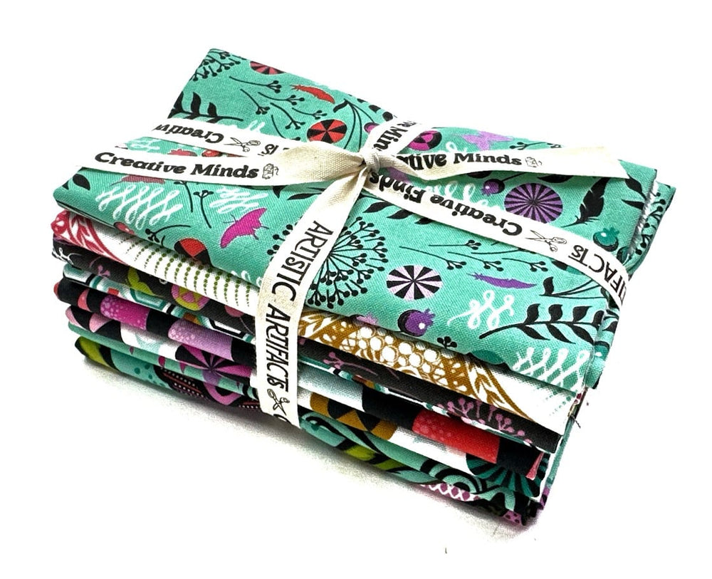 Prince Charming (Deja Vu) by Tula Pink - Fat Quarter Fabric Bundle 8pcs Prince Charming Deja Vu Tula Pink Fat Quarter Bundle | 8pcs