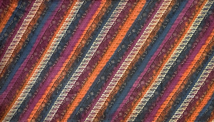 Multicolor Flower and Bubble Zig-Zag Sarong
