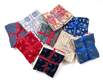 Red, White, and Blue Fat Quarter Fabric Bundle, 6pcs Red White & Blue Fat Quarter Bundle, 6pcs – Artistic Artifacts