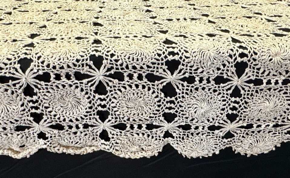 Antique Crocheted Tablecloth