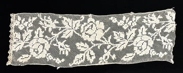 Antique Lace Trim - Roses 15 x 4.5in Antique Lace Trim Roses 4.5"x15", Pre-1900 – Artistic Artifacts