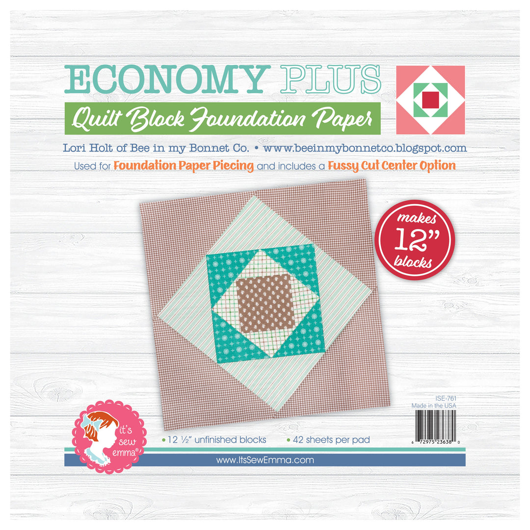 Economy PLUS Quilt Block 12in Foundation Paper Pad by Lori Holt ...