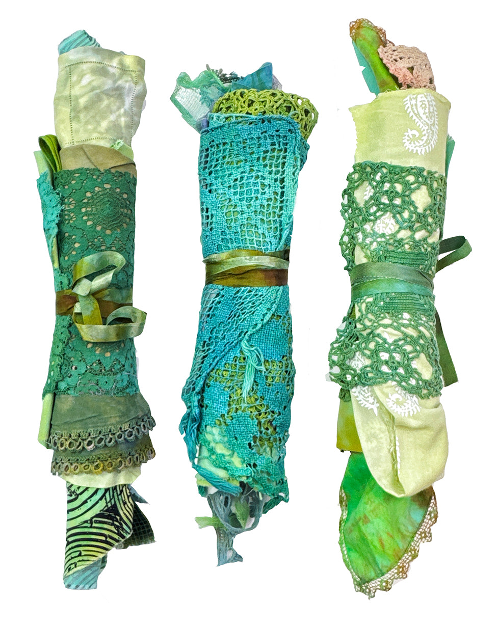 Greenery Inspiration Pack (hand dyed fabrics & textiles)