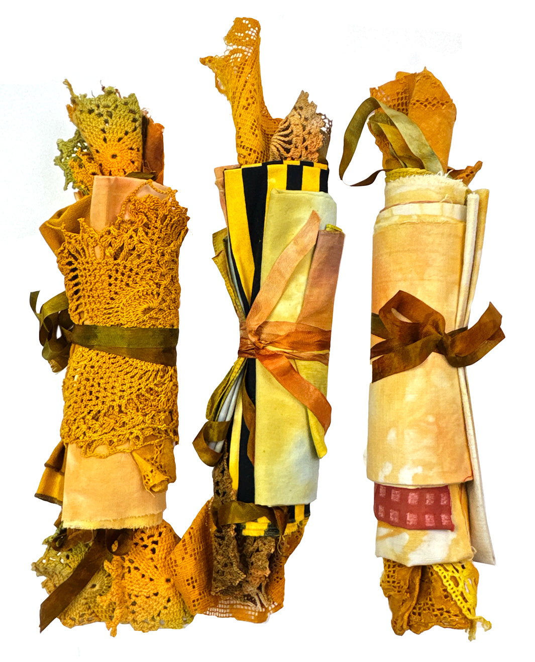 Butterscotch Candy Inspiration Pack (hand dyed fabrics & textiles)