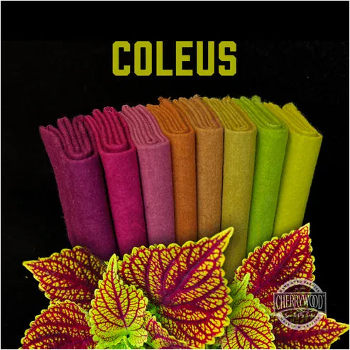Cherrywood Hand-Dyed Cotton Fabric Coleus Fat Quarter Bundle Cherrywood Hand-Dyed Cotton Fabric Coleus Fat Quarter Bundle