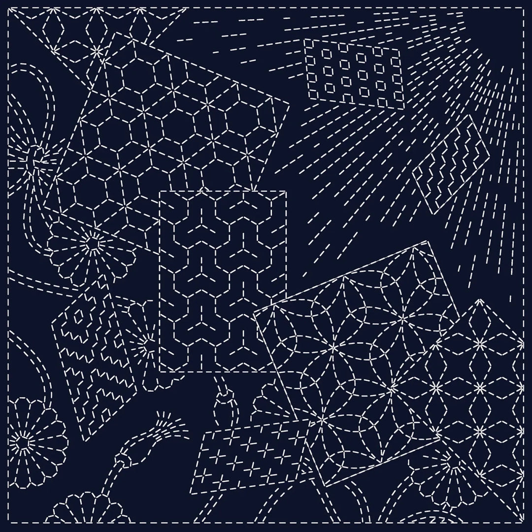 Sashiko Cloth Panel - Kaleidoscope