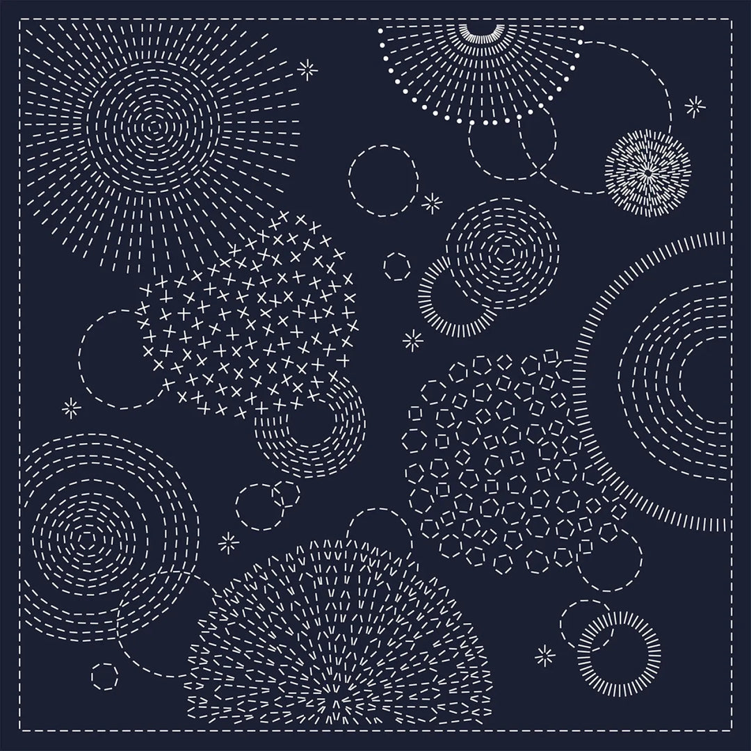 Sashiko Cloth Panel - Hanabi