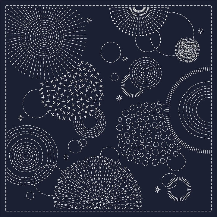 Sashiko Cloth Panel - Hanabi