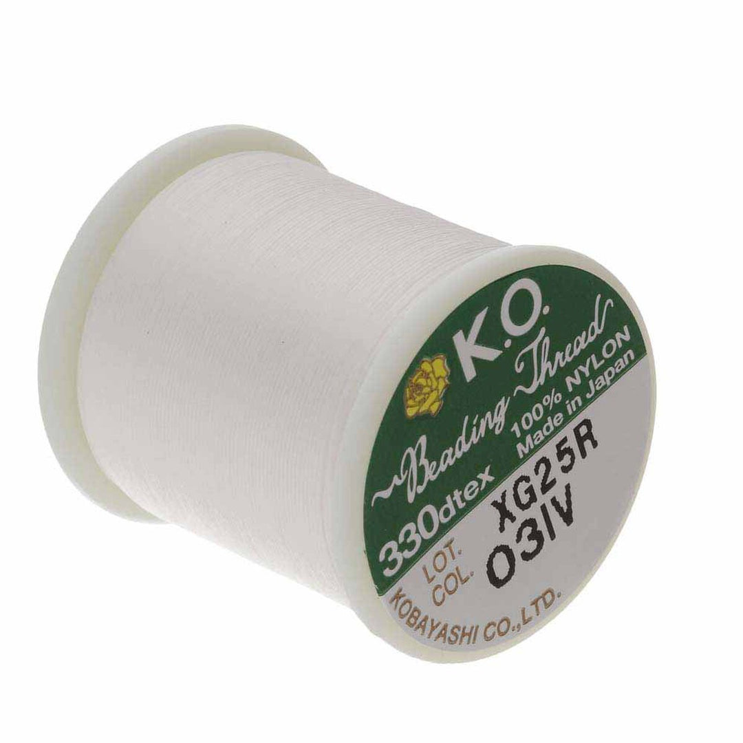 K.O. Beading Thread, Ivory (55 yd. spool)