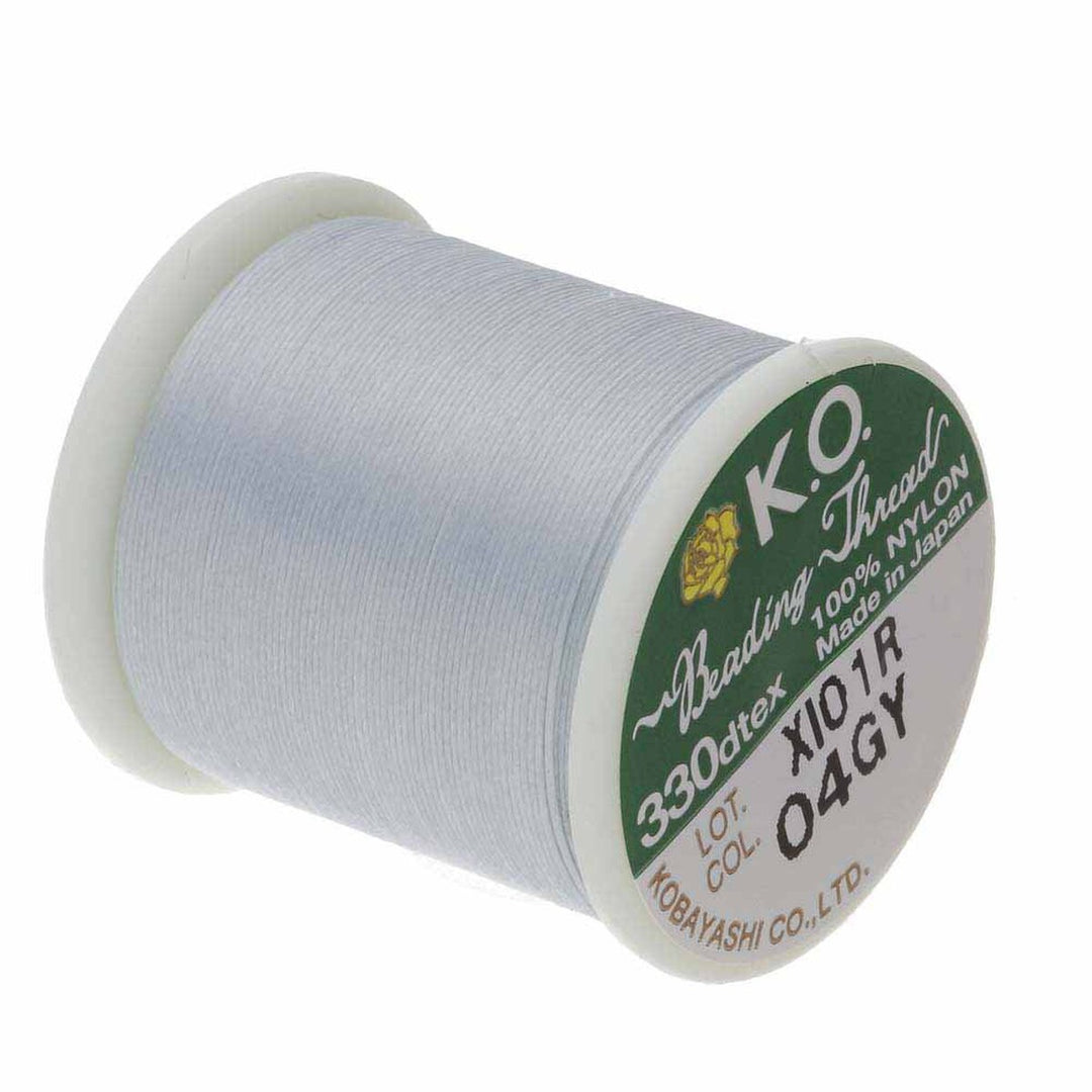 K.O. Beading Thread, Light Grey (55 yd. spool)