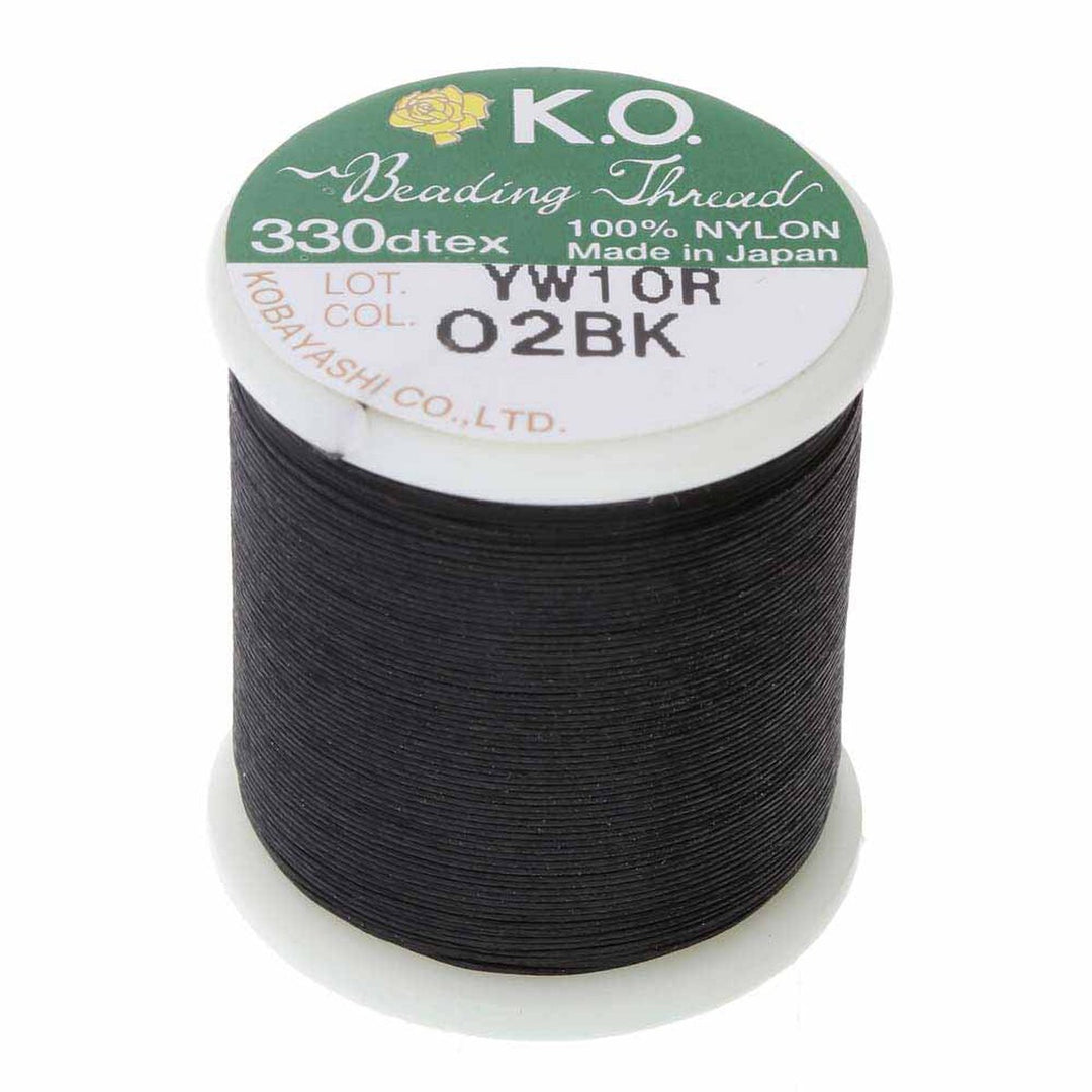 K.O. Beading Thread, Black (55 yd. spool)