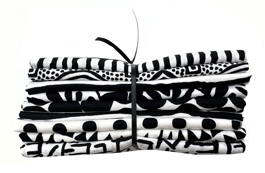 Kaffe Fassett Black & White Classics Fat Quarter Fabric Bundle (9 pcs)