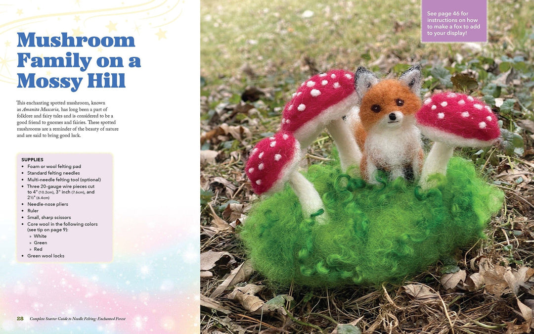 Mushroom Family on a Mossy Hill craft