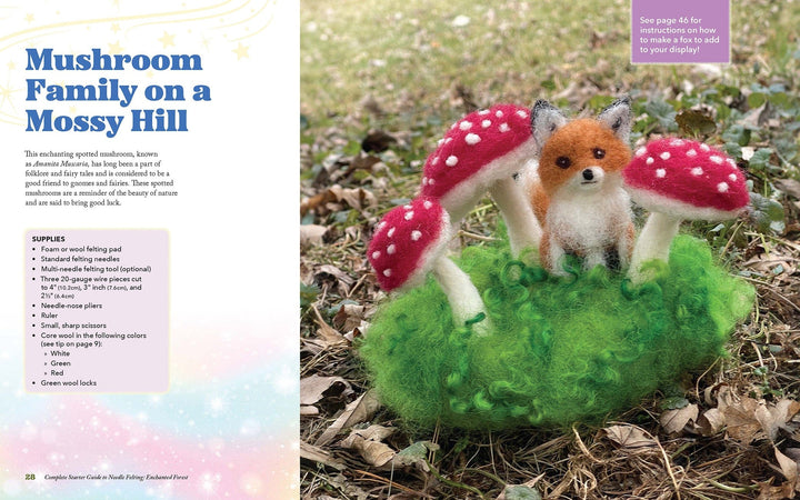 Mushroom Family on a Mossy Hill craft