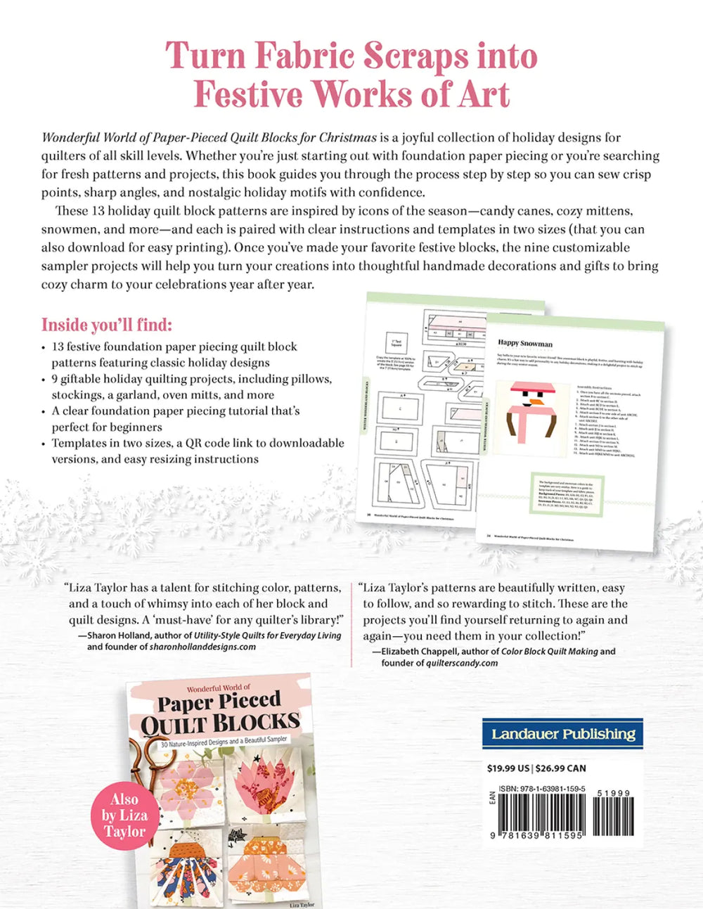 Wonderful World of Paper-Pieced Quilt Blocks for Christmas by Liza Taylor Wonderful World of Paper-Pieced Quilt Blocks for Christmas by Liza Taylor