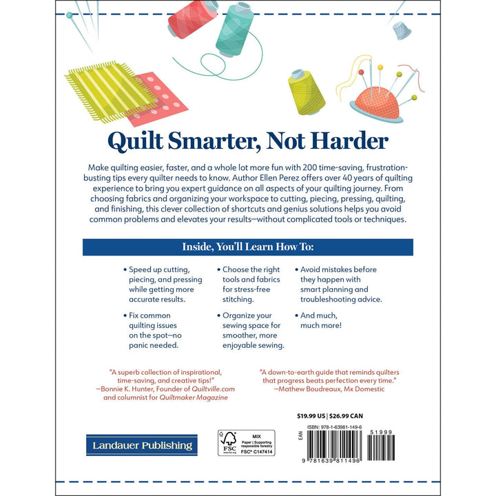 200 Tips, Tricks, and Hacks for Quilters by Ellen Perez 200 Tips, Tricks, and Hacks for Quilters by Ellen Perez