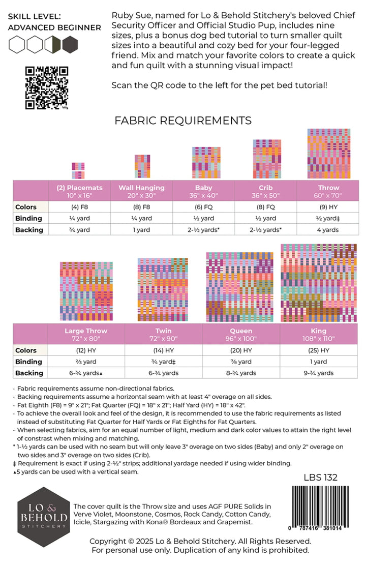 Ruby Sue Quilt Pattern