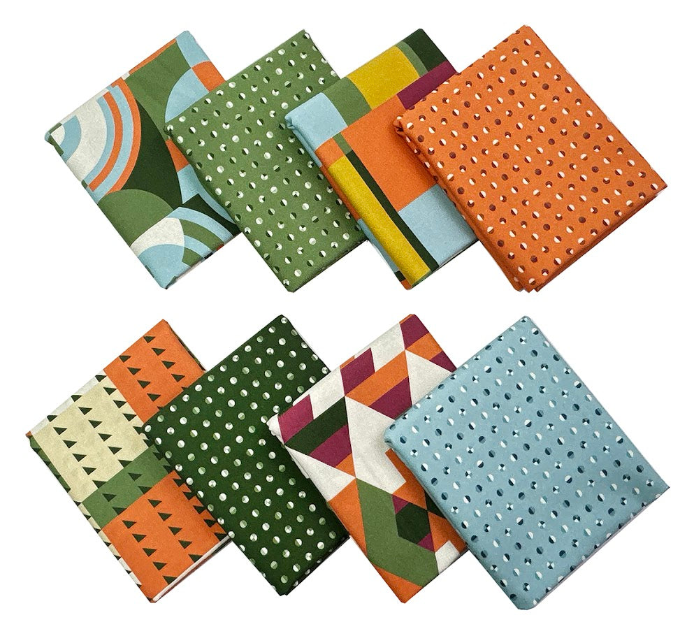 American Bold 1/2 yd Fabric Bundle - Green/Rust