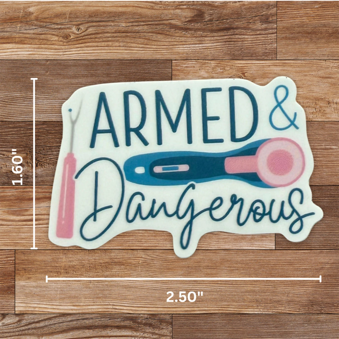 Armed and Dangerous Sticker 4pk