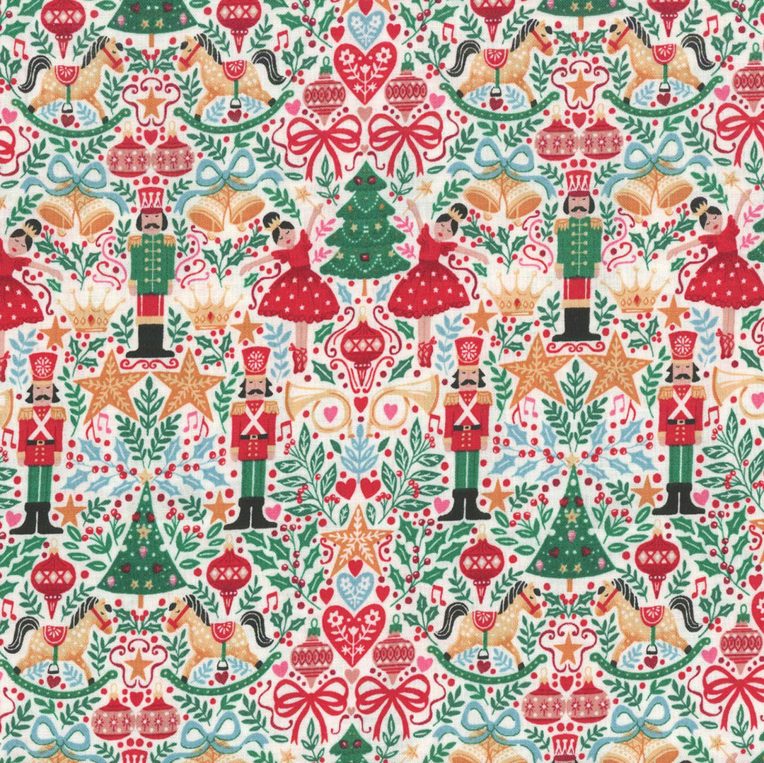 The Nutcracker by Makower UK - Sugar Plum, Cream