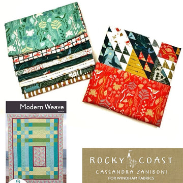 Modern Weave Quilt Kit with Rocky Coast Modern Weave Quilt Kit with Rocky Coast | 57x73 Top & Binding