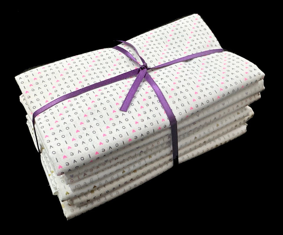 Wordplay by Cotton+Steel Fat Quarter Fabric Bundle - Neutral (7 pcs)